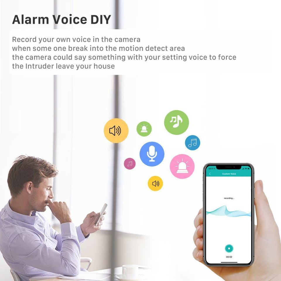 Voice-Alert Wireless Outdoor WiFi Security Camera