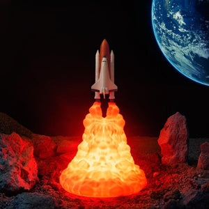 3D Rocket Launch Space Shuttle Lamp