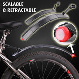 Retractable Bike Fender Mudguard With Taillight