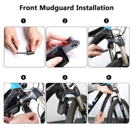 Retractable Bike Fender Mudguard With Taillight