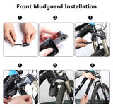 Retractable Bike Fender Mudguard With Taillight