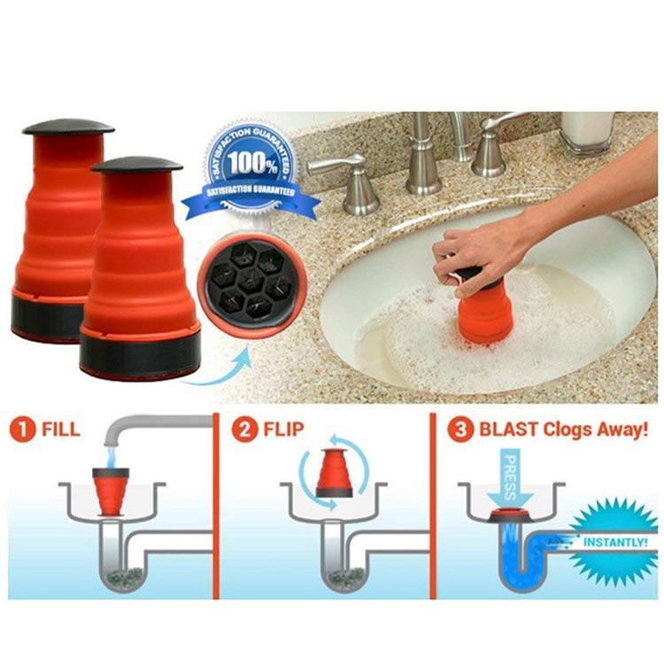 HighPressure Drain Clog Remover, Powerful Manual AC Drain Blaster,Toilet  Plunger