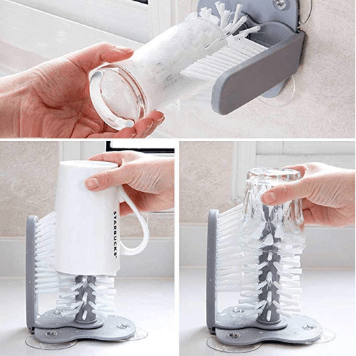 Sink Suction Cup Glass Bottle Scrubber