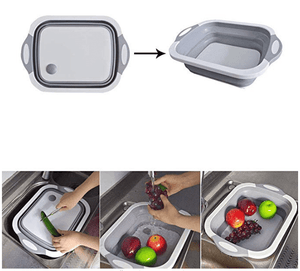 Multifunction Collapsible Wash Tub Cutting Board