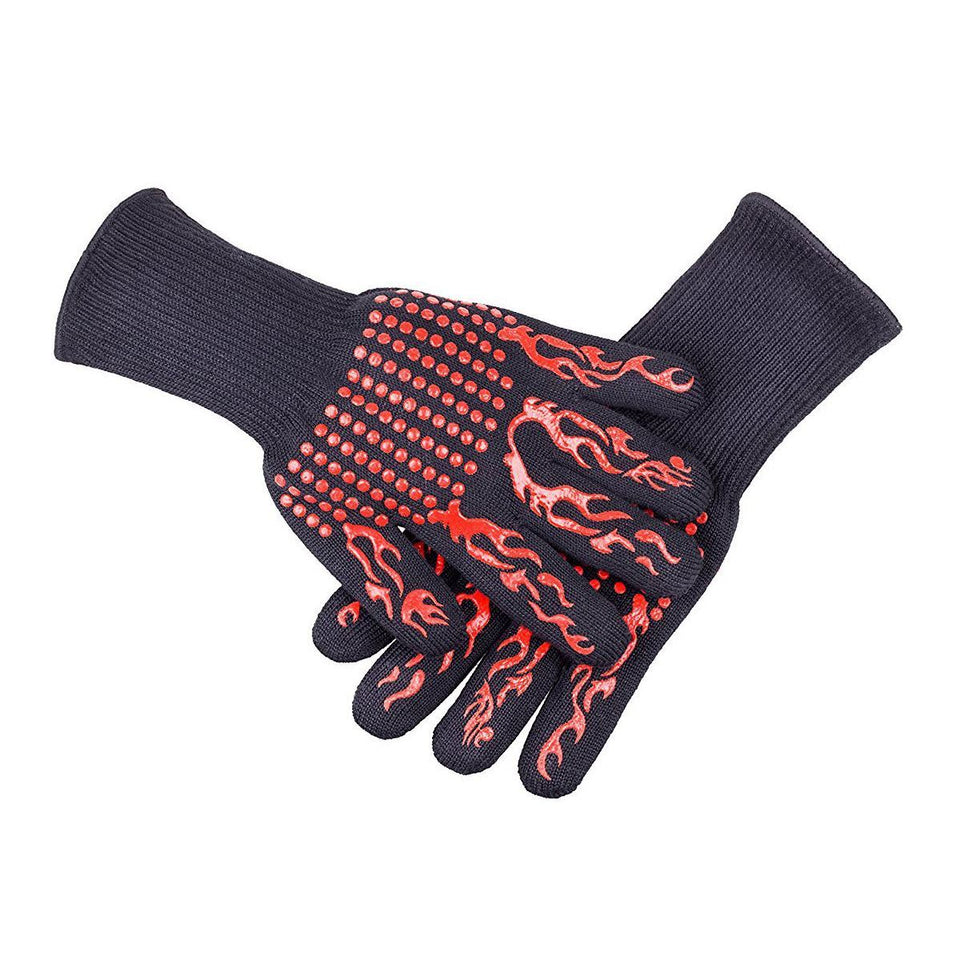 Heat-Resistant Non-slip Silicone Kitchen BBQ Gloves