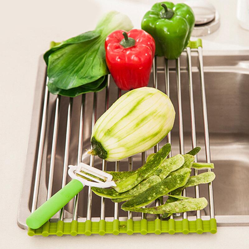 Stainless Steel Roll Up Dish Sink Drying Rack