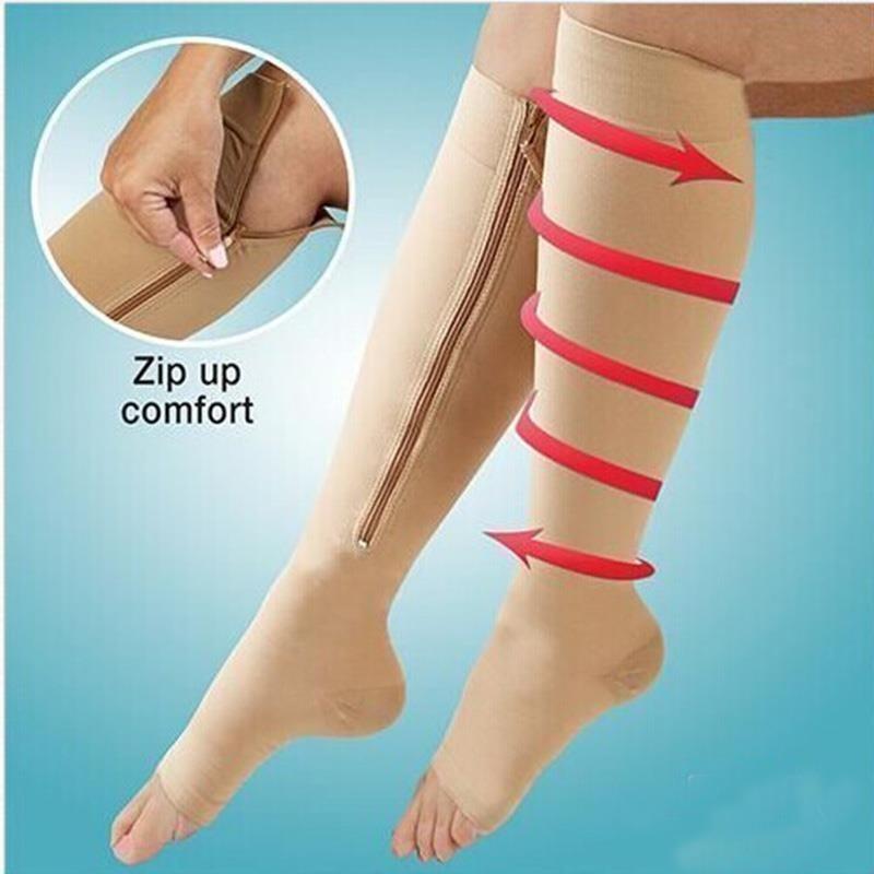 Long Zippered Compression Socks