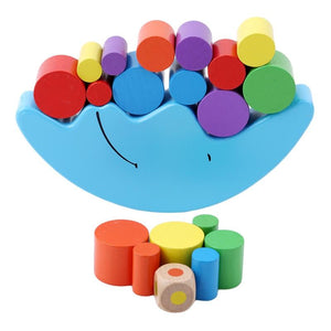 Colorful Wooden Moon Balancing Educational Toy