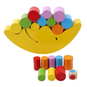 Colorful Wooden Moon Balancing Educational Toy