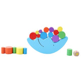 Colorful Wooden Moon Balancing Educational Toy