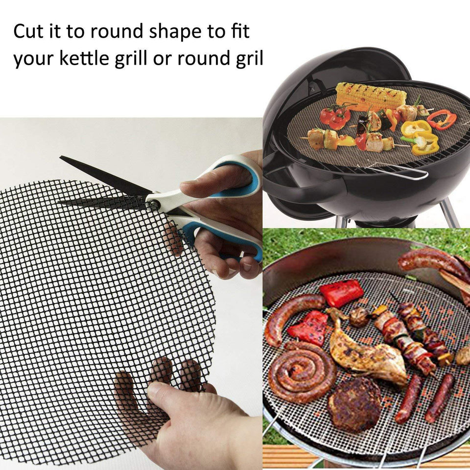 Best Non-Stick Mesh BBQ Grill Mat Liners Set of 3