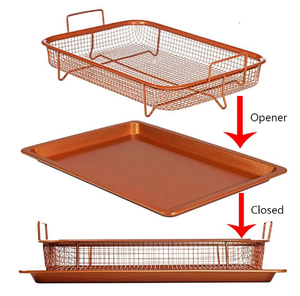 Copper Air Frying Baking Pan Crisping Tray