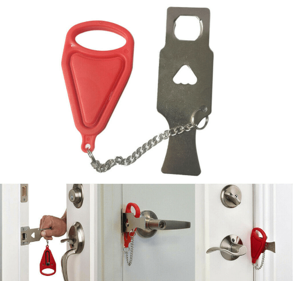 Addalock The Original Portable Door Lock for Travel & Home Security,  Durable 1-Piece Door Latch