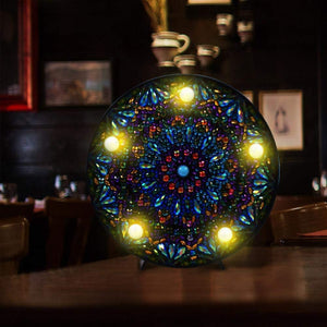 DIY Mandala Diamond Painting Lamp