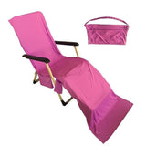 Cooling Beach Lounge Chair Cover With Pockets
