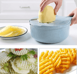 Best 9 in 1 Manual Multi-Use Food Chopper Cutter Slicer Bowl