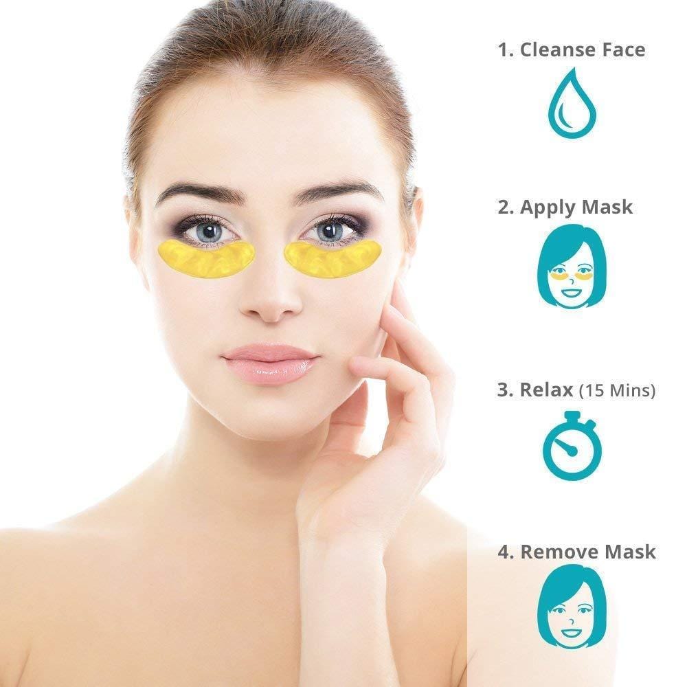 24K Gold Collagen Under Eye Treatment Masks – Laxium