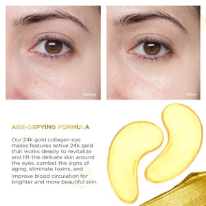 24K Gold Collagen Under Eye Treatment Masks
