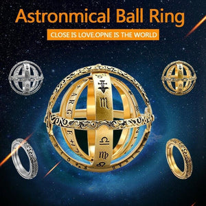 Astronomical Folding Armillary Sphere Jewelry Ring
