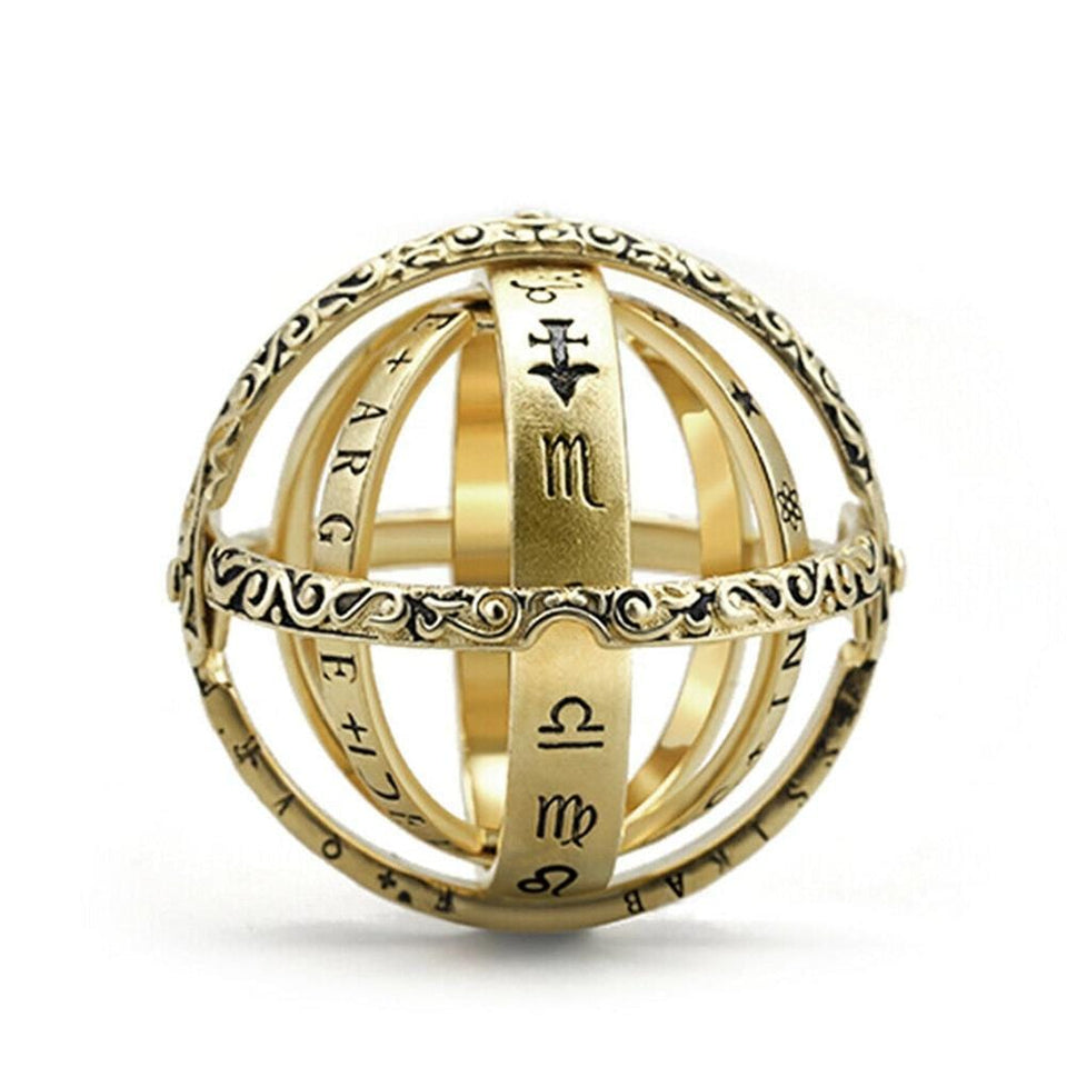 Astronomical Folding Armillary Sphere Jewelry Ring