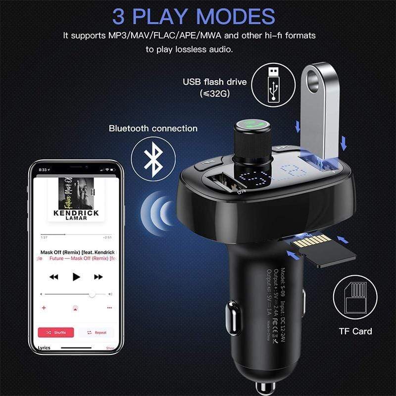 Bluetooth Car Charger Audio FM Transmitter