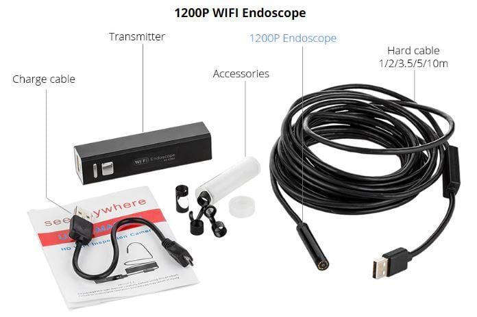 HD Waterproof Inspection WiFi Endoscope Camera