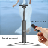 2-in-1 Wireless Bluetooth Remote Portable Tripod Selfie Stick