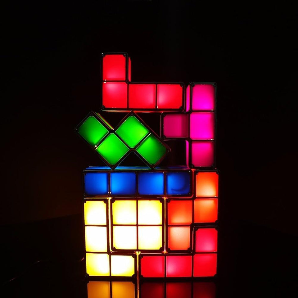 LED Tetris Stack Puzzle Desk Lamp