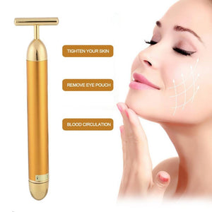 24K Facial T-Bar Gold Facial Sculpting Massager