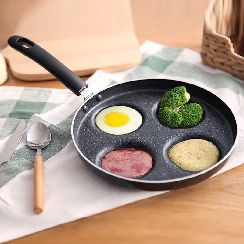 Best 4-Way Cups Holes Non Stick Frying Pan