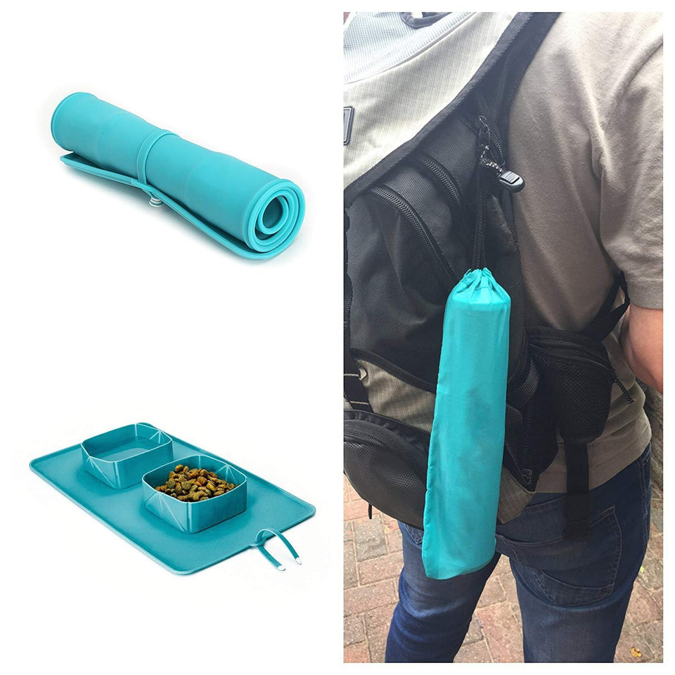 Portable Travel Rollup Pet Feeder