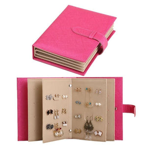 Portable Earrings Travel Book Storage Organizer
