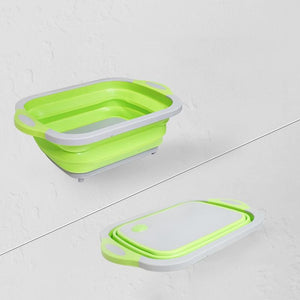 Multifunction Collapsible Wash Tub Cutting Board