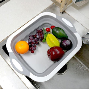 Multifunction Collapsible Wash Tub Cutting Board