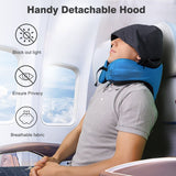6 in 1 Ergonomic Hooded Memory Foam Travel Pillow