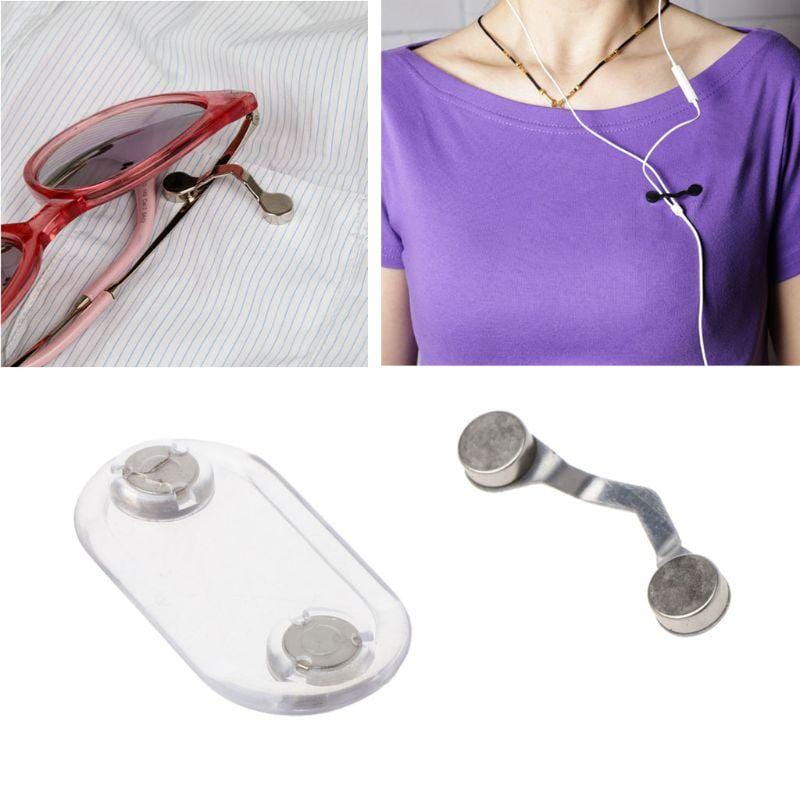 Magnetic Eyeglass Holder Keep Glasses Safe Magnetic Eyeglass Holders Id  Badge Earphone