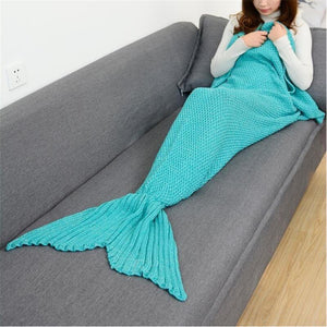 Knitted Adult Mermaid Blanket Tail