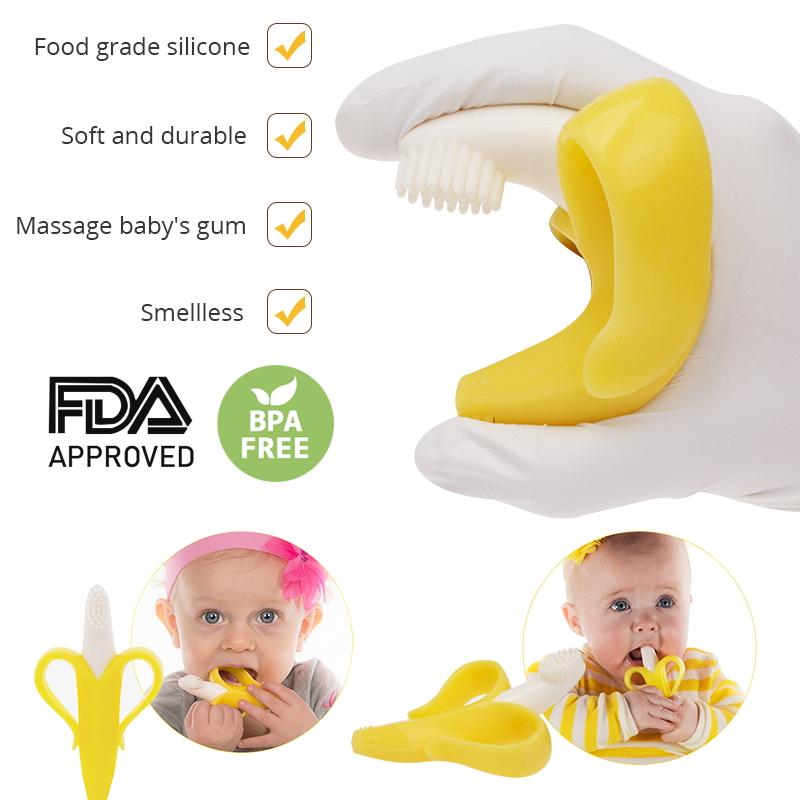 Baby Toddler Banana Teether Toothbrush