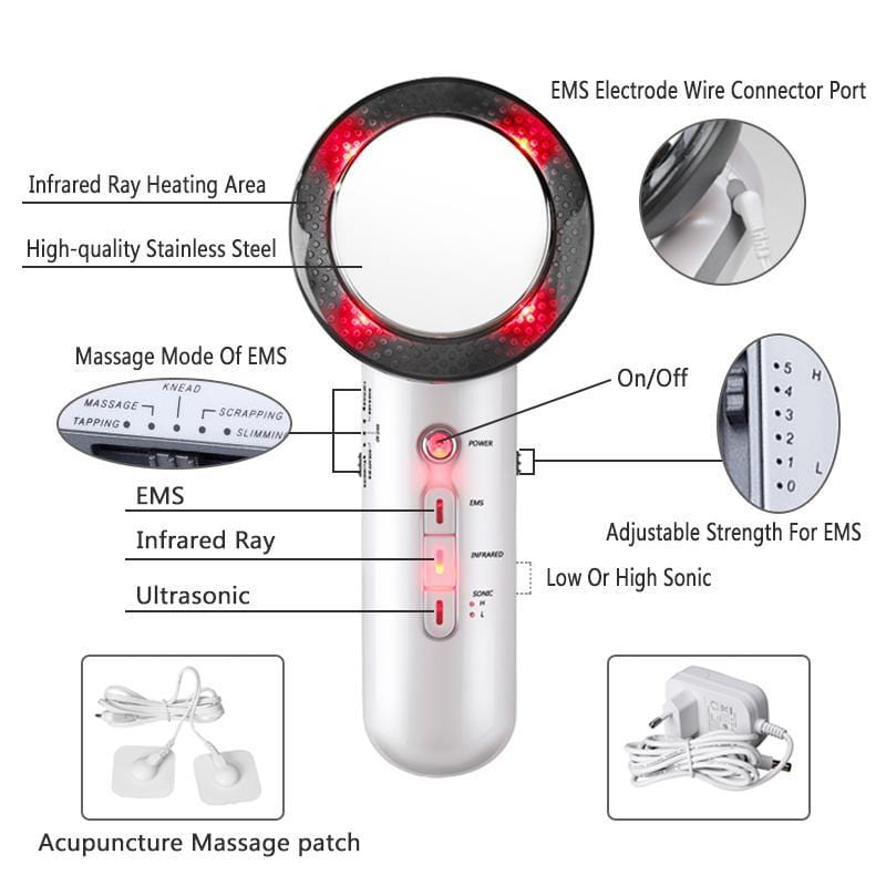 Infrared Ultrasonic Anti-Cellulite Slimming Device