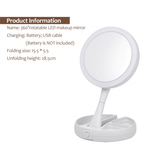 Best Lighted Folding Magnifying LED Makeup Vanity Mirror