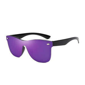 Colored Rimless Reflective Mirrored Sunglasses