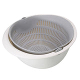 Easy Kitchen Vegetable Pasta Rice Double-Layer Draining Basket